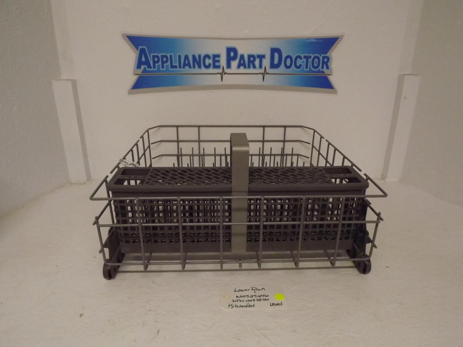 KitchenAid Dishwasher W10525646 WPW10473836 Lower Rack Used KitchenAid Dishwasher W10525646 WPW10473836 Lower Rack Used